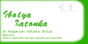 ibolya katonka business card